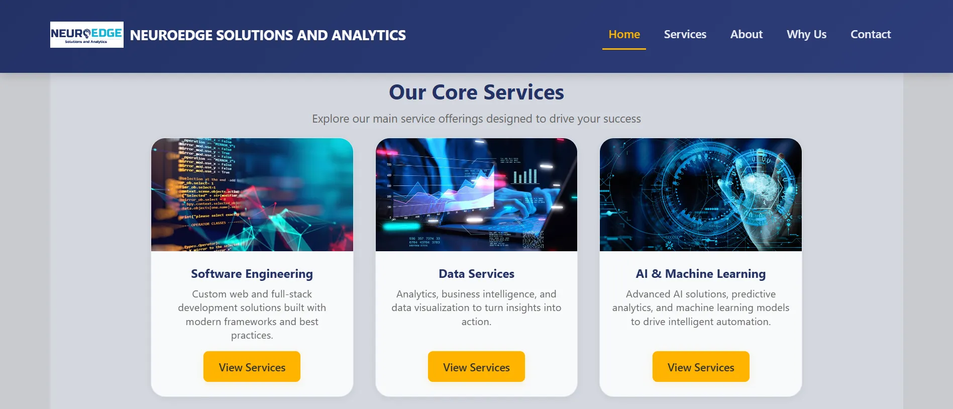 NEUROEDGE SOLUTIONS AND ANALYTICS WEBSITE